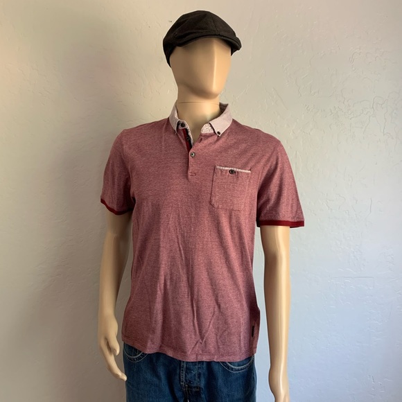 Ted Baker London Leeds Pique Knit Polo Shirt sz 6 - Picture 2 of 3